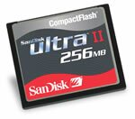 Карта памяти SanDisk 256 Mb CF Ultra II